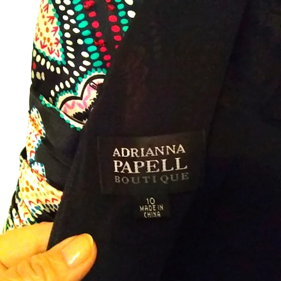 ADRIANNA PAPELL Boutique night Silk Top 10 - Picture 3 of 6